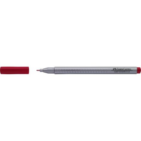 Cienkopis Faber-Castell Grip, 0.4mm, czerwony